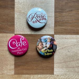 AG American Girl Place Store Musical Cafe Salon Buttons Pins (3)